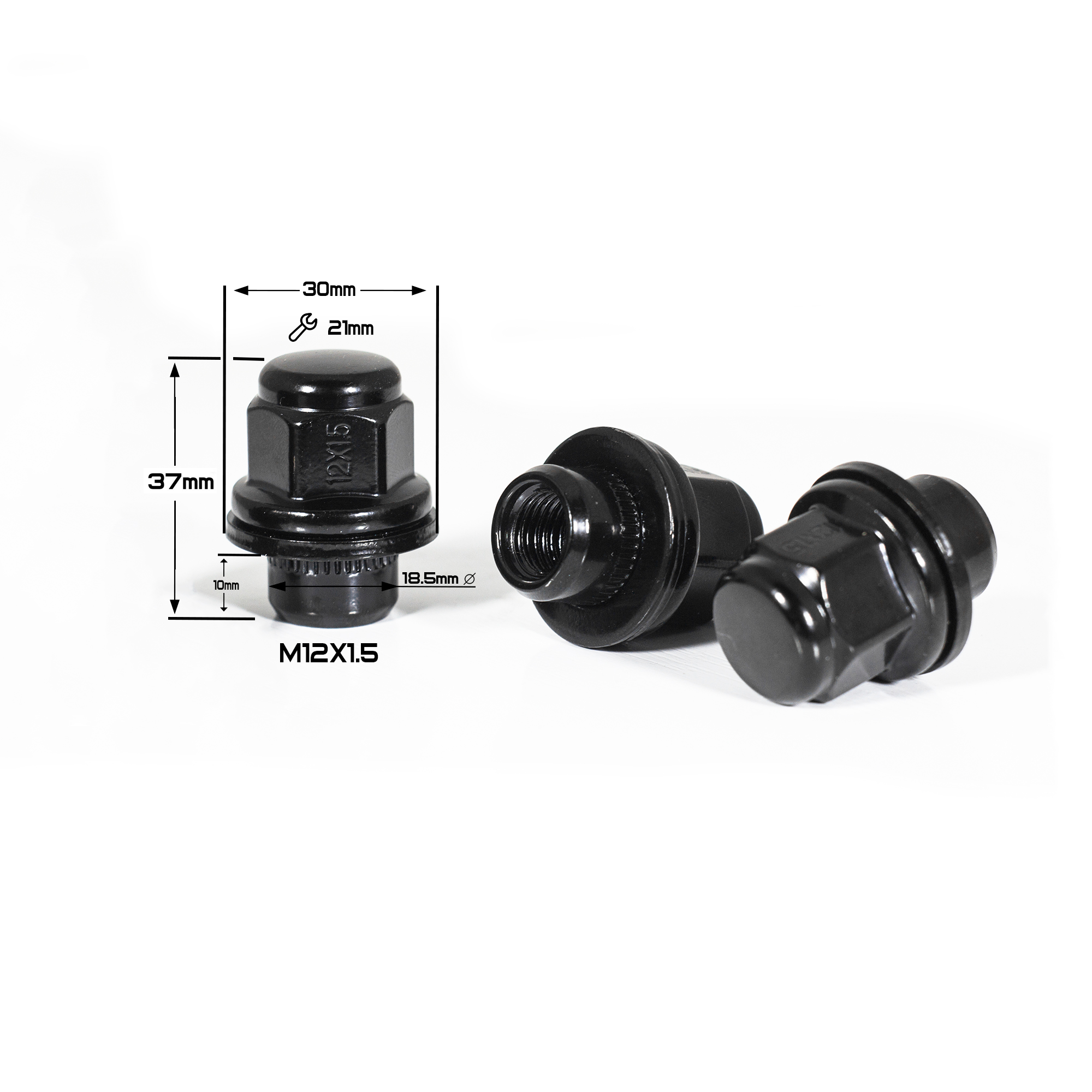 (252)ГАЙКА BLACK ORIGINAL 12X1,5 (L37 Nex 21) N043-B