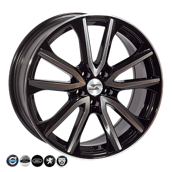 ZW-9066 B-PE R18*7.5J PCD5*108 ET43 DIA 65.1