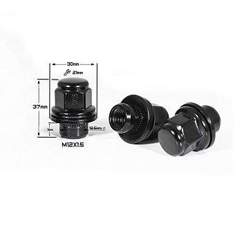 ГАЙКА BLACK ORIGINAL 12*1,5 (L37 Nex 21) N043-B   