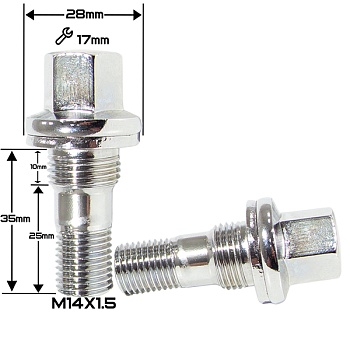 БОЛТ ХРОМ ORIGINAL 14*1,5 (28/35 NEX 17)    