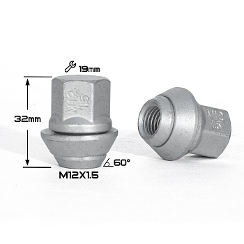 ГАЙКА КОНУС DACROMET М12*1,5 (L32 NEX 19)    FORD ORIGINAL