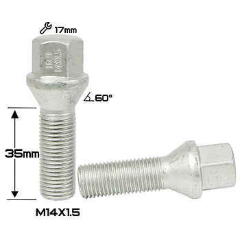 БОЛТ КОНУС DACROMET М14*1,5 (H35 NEX 17) B 001   