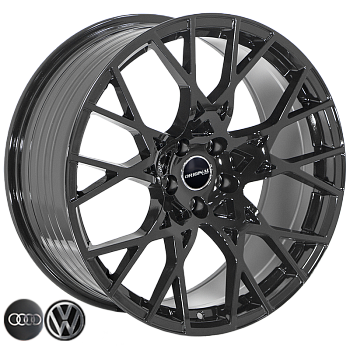 ZF-FBX348 BLACK R20*9.0J PCD5*112 ET25 DIA 66.6