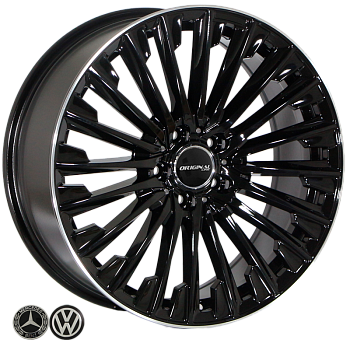 ZW-BK3S1348 BL R19*9.0J PCD5*112 ET45 DIA 66.6