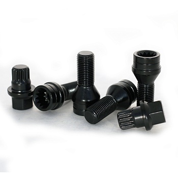 БОЛТ СЕКР. ( M14*1,25 ) H=26 (LB 005) (4+2 KEY) PLASTIC PACK BLACK    