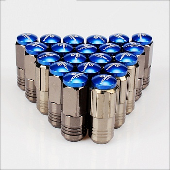 M13-2B Chrome Body + BLUE Cap ( M12*1,5 )  (16+4+2) (L=53, 19NEX) VOSSEN