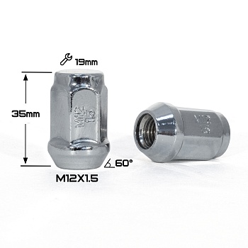 ГАЙКА КОНУС CHROME М12*1,5 (L35 NEX 19)    
