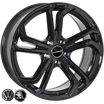 ZW-BK5620 BLACK R17*7.5J PCD5*112 ET45 DIA 57.1
