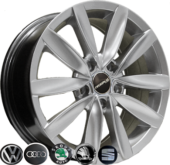 ZW-D015 HS R15*6.5J PCD5*112 ET42 DIA 57.1