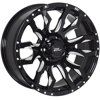 JH-XW009 BLACK R20*9.0J PCD6*139.7 ET10 DIA 110.1