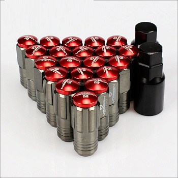 M13-2B Chrome Body + RED Cap ( M12*1,5 )  (16+4+2) (L=53, 19NEX) VOSSEN