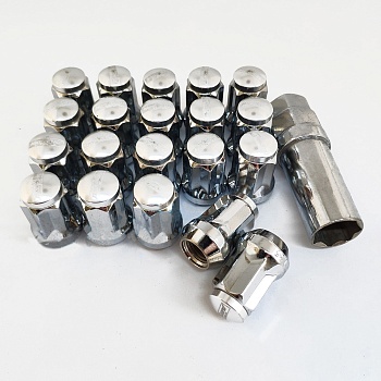 M02- SG Chrome  Body +Silver Cap ( M12*1,5 )  (20+1) (L=34, ODO=20)