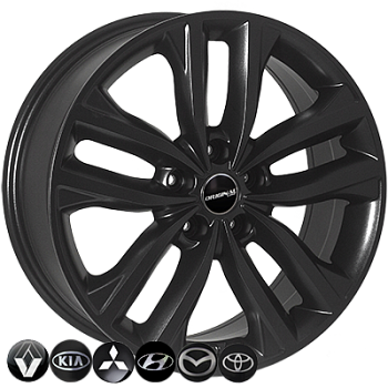 ZW-BK846 BLACK R18*7.5J PCD5*114.3 ET40 DIA 67.1