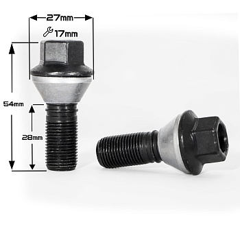 БОЛТ BMW BLACK М14*1,25 (28/54 NEX 17) B 014