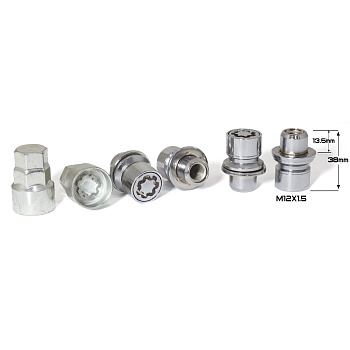 ГАЙКА СЕКР. ( M12*1,5 ) L=38,5 (LN 0111SL) (4+2 KEY) ORIGINAL TOYOTA    